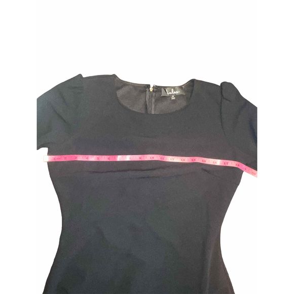Nwt amazement lulus Medium flirty little black ruched long sleeve bodycon dress - Picture 6 of 7